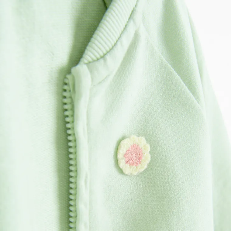 Cool Club, Hanorac pentru fete, cu fermoar, verde