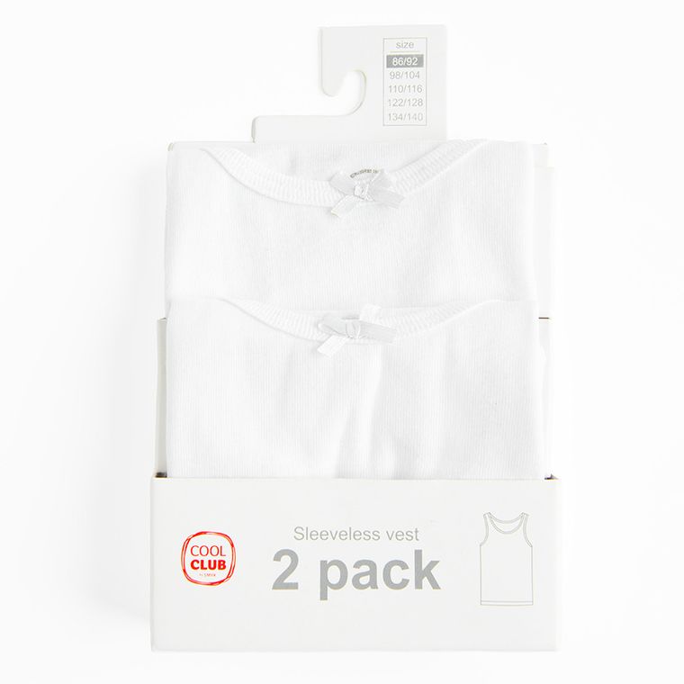 Cool Club, Maiou pentru fete, alb, set, 2 buc.