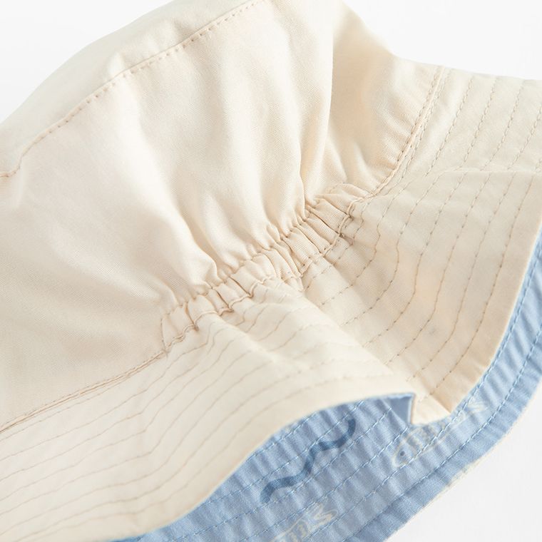 Cool Club, Palarie pentru baieti, cu doua fete, bej-albastru