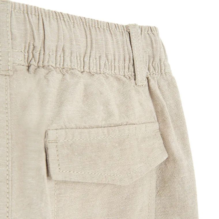 Cool Club, Pantaloni din material textil pentru baieti, cu in, relaxed, bej