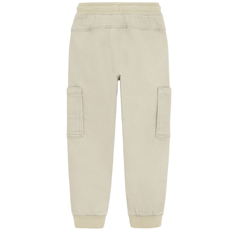 Cool Club, Pantaloni din material textil pentru baieti, jogger, bej