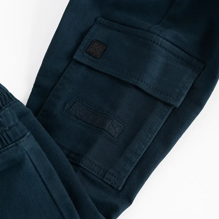 Cool Club, Pantaloni din material textil pentru baieti, jogger, bleumarin