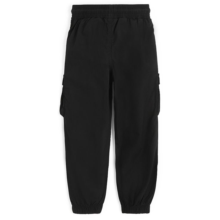 Cool Club, Pantaloni din material textil pentru baieti, loose fit, negru