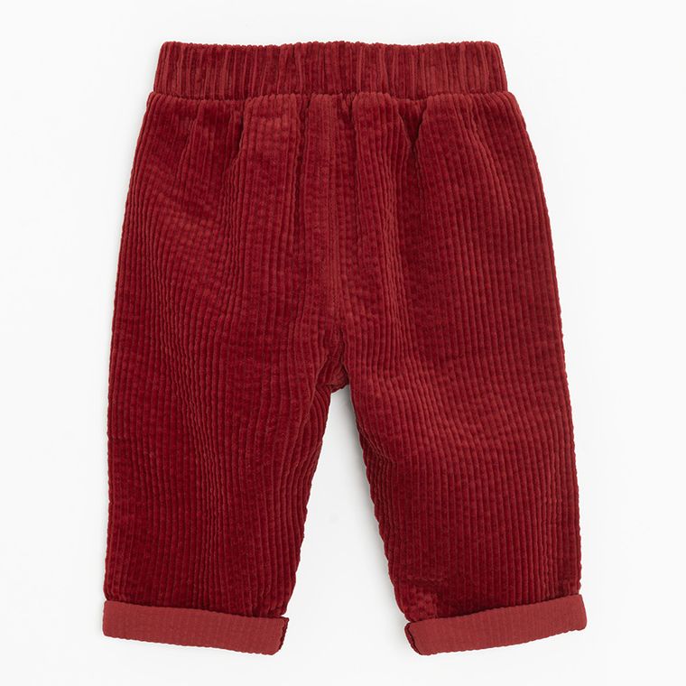 Cool Club, Pantaloni din material textil pentru baieti, reiata, claret