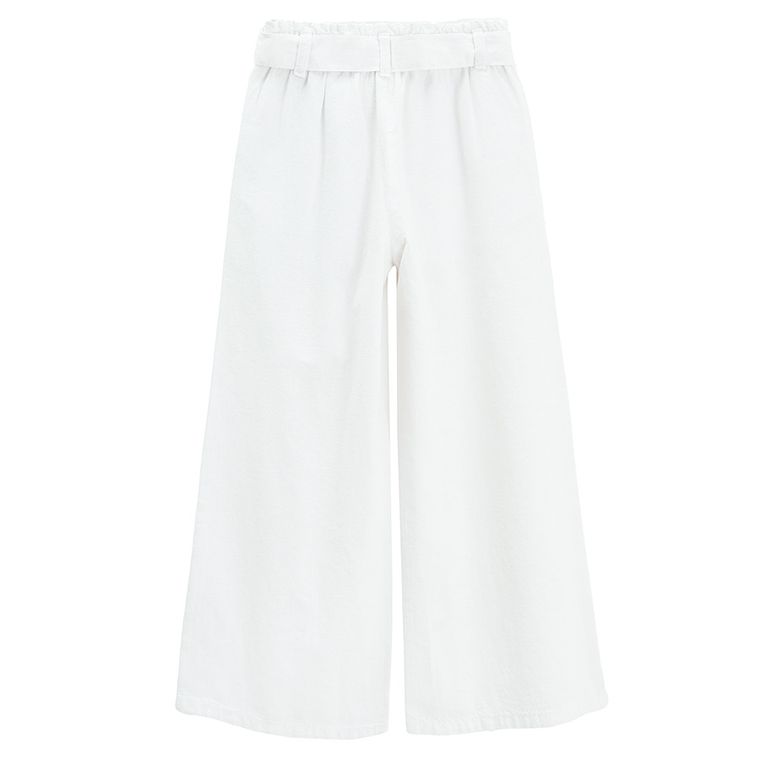Cool Club, Pantaloni din material textil pentru fete, culotte, alb