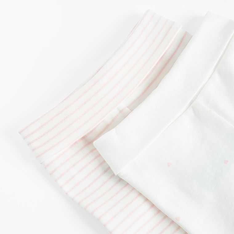 Cool Club, Pantaloni fara botosei pentru fete, alb, set, 2 buc.