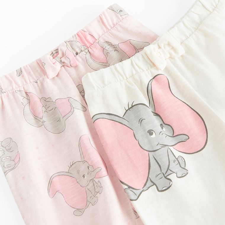 Cool Club, Pantaloni fara botosei pentru fete, mix, imprimeu Dumbo, set, 2 buc.