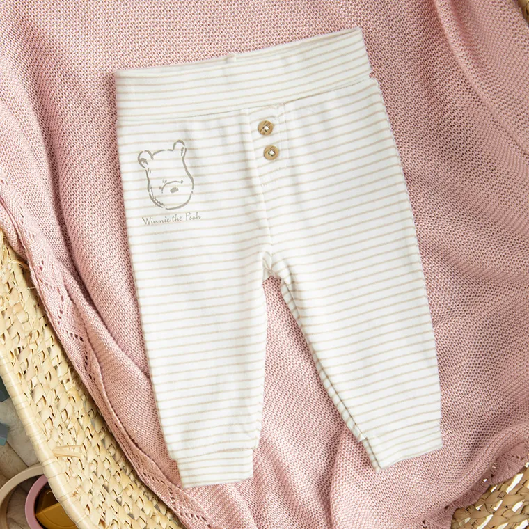 Cool Club, Pantaloni pentru fete, alb, imprimeu Winnie the Pooh, set, 2 buc.