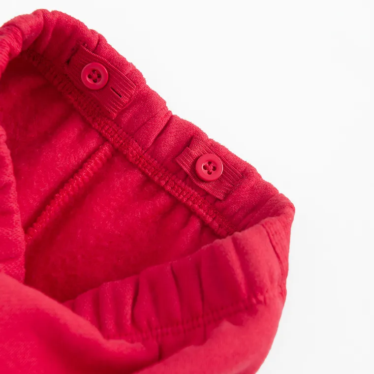 Cool Club, Pantaloni trening pentru baieti, baggy, caldurosi, rosu