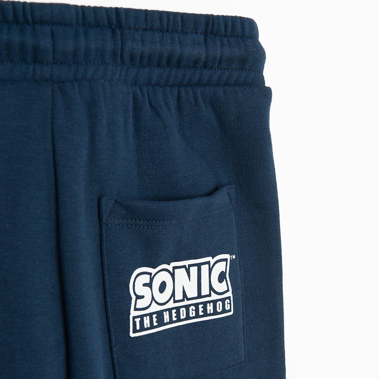 Cool Club, Pantaloni trening pentru baieti, bleumarin, imprimeu Sonic the Hedgehog