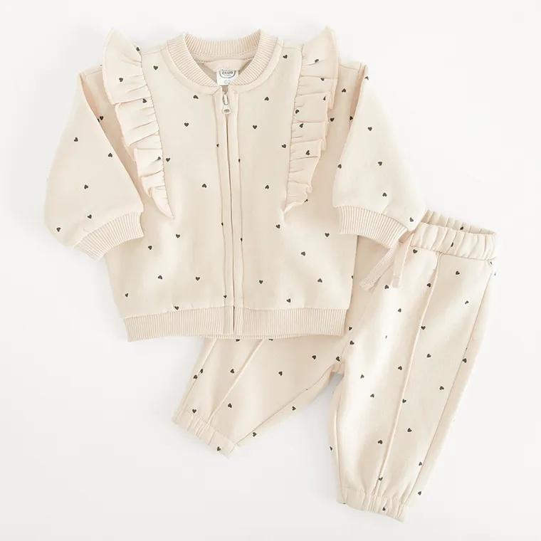 Cool Club, Pantaloni trening pentru fete, caldurosi, bej