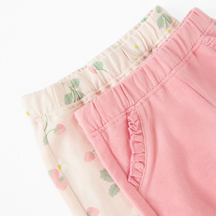 Cool Club, Pantaloni trening pentru fete, roz, set, 2 buc.