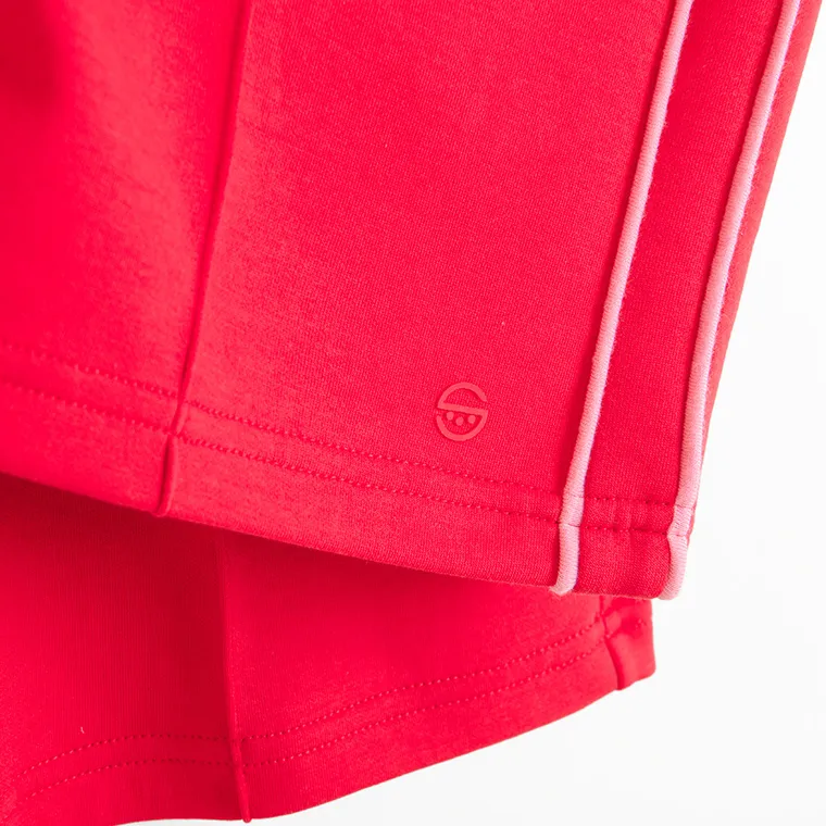 Cool Club, Pantaloni trening pentru fete, wide leg, rosu