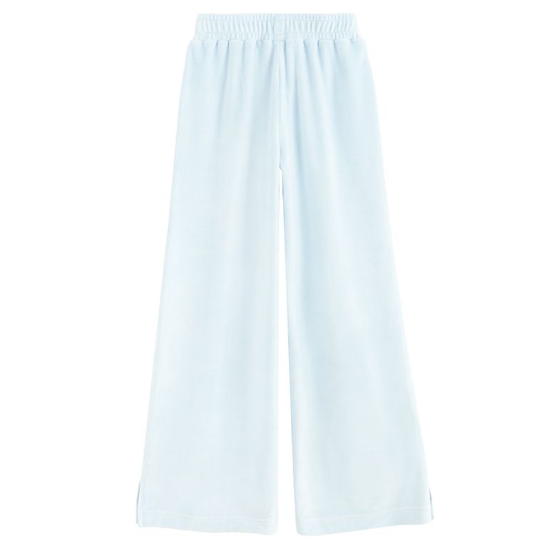 Cool Club, Pantaloni trening pentru fete, wide, velur, albastru