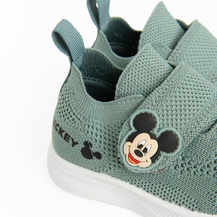 Cool Club, Pantofi sport pentru baieti, verde, imprimeu Mickey Mouse