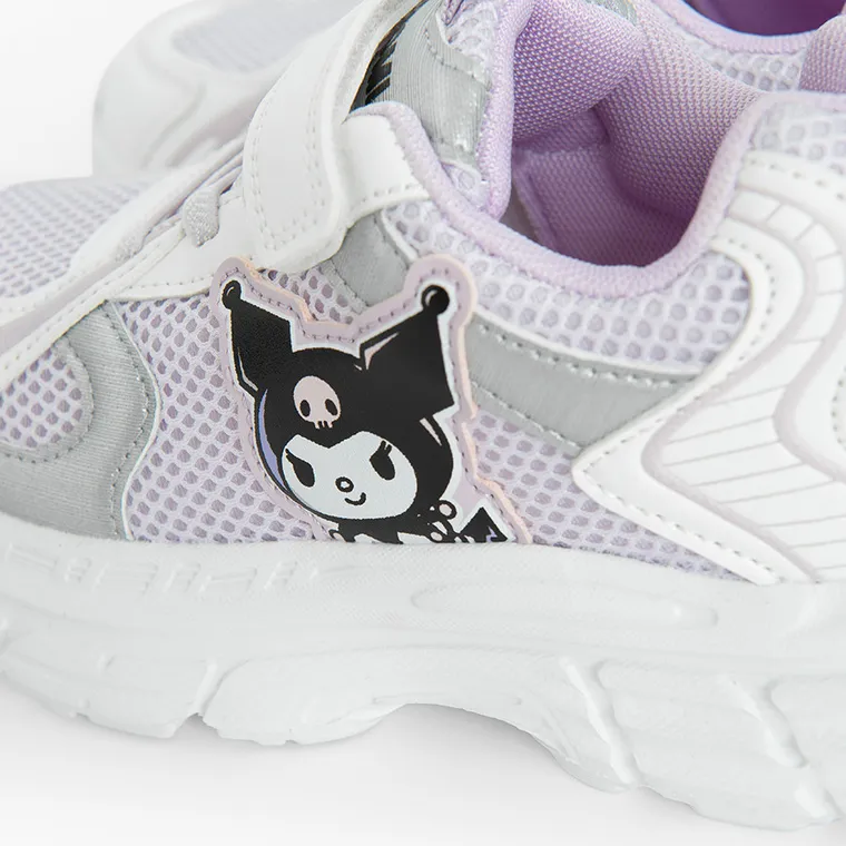 Cool Club, Pantofi sport pentru fete, alb-violet, imprimeu Kuromi