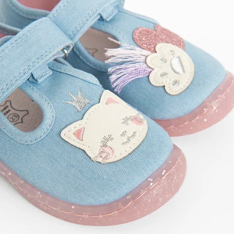 Cool Club, Papuci de casa pentru fete, albastru, Comfort-Fit