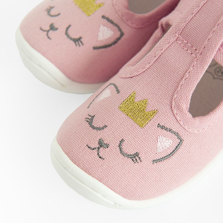 Cool Club, Papuci de casa pentru fete, roz, brant din piele