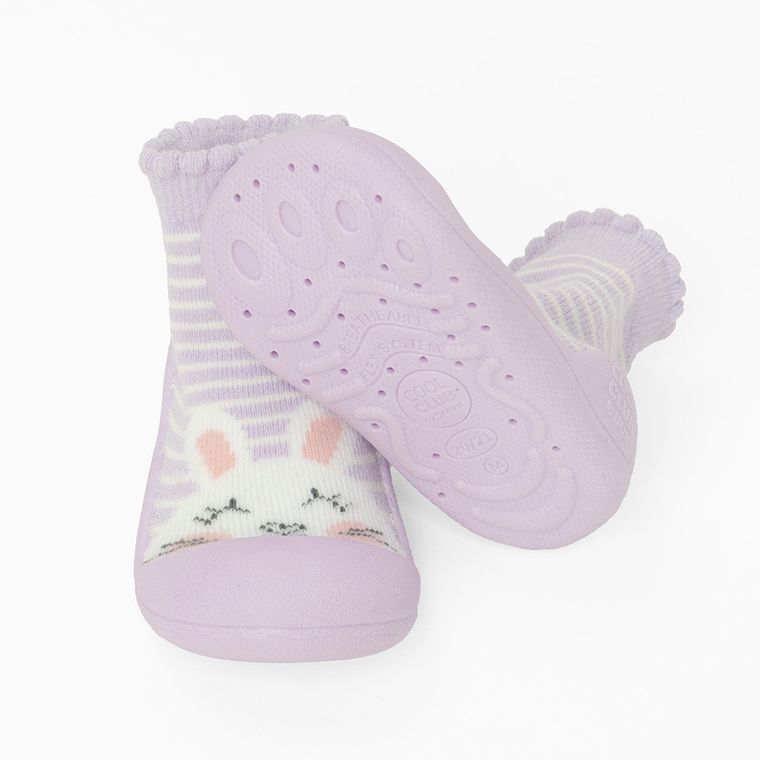 Cool Club, Papuci de casa tip soseta pentru fete, violet