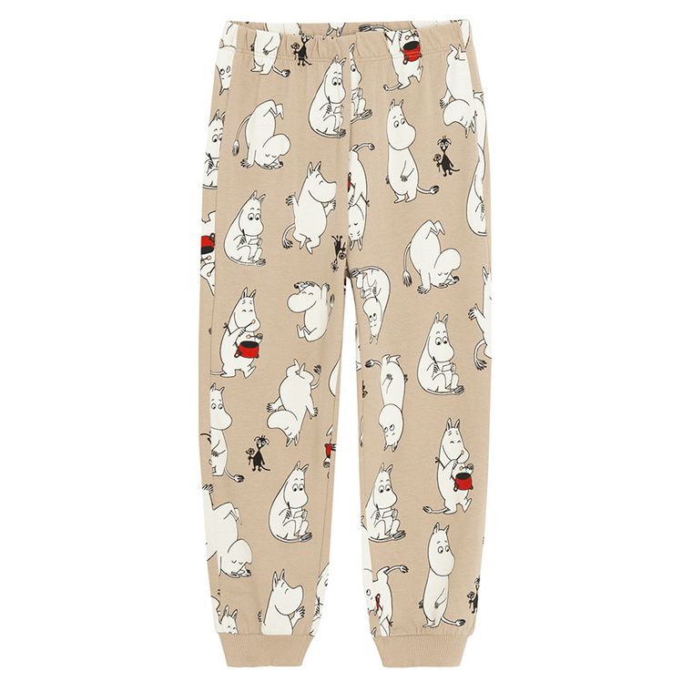 Cool Club, Pijama pentru baieti, bej, Imprimeu Moomins