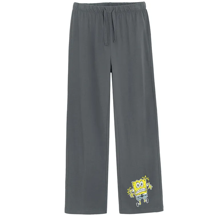 Cool Club, Pijama pentru baieti, gri, imprimeu SpongeBob