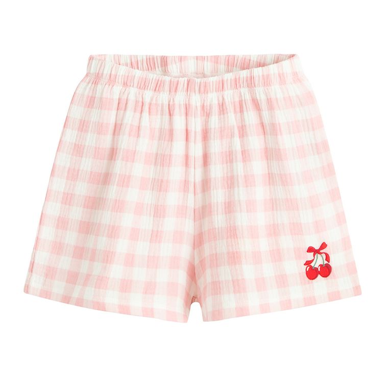 Cool Club, Pijama pentru fete, muselina, alb-roz