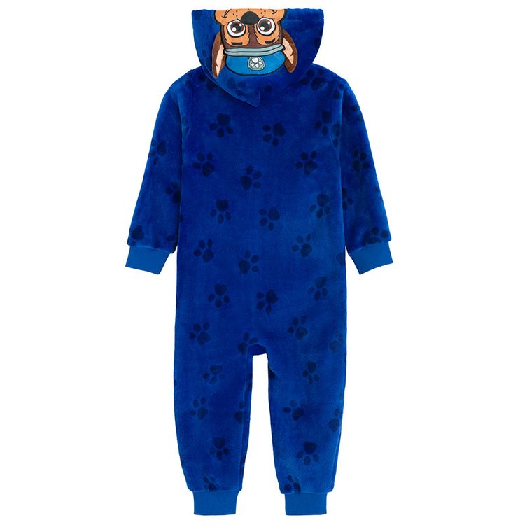 Cool Club, Pijama-salopeta cu gluga pentru baieti, bleumarin, imprimeu Paw Patrol