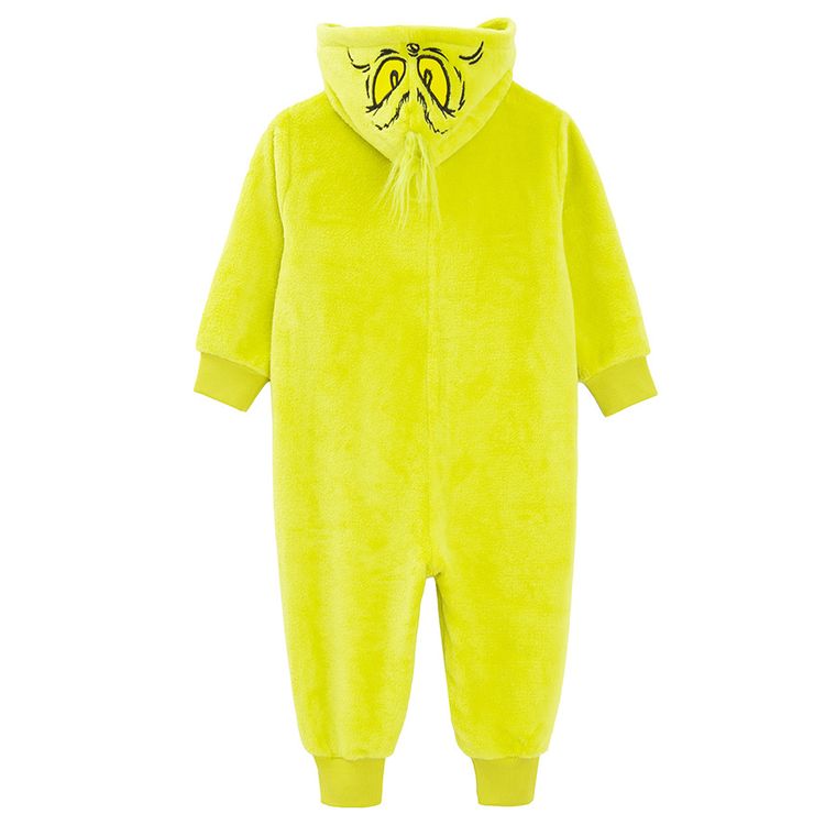 Cool Club, Pijama-salopeta cu gluga pentru baieti, verde, Grinch