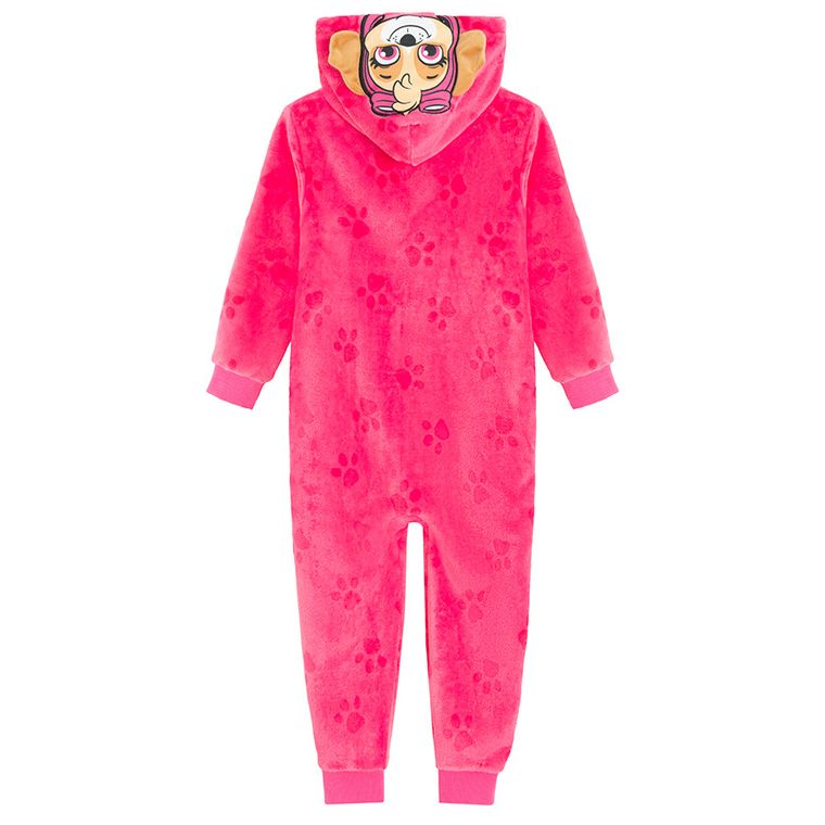 Cool Club, Pijama-salopeta cu gluga pentru fete, roz, imprimeu Paw Patrol