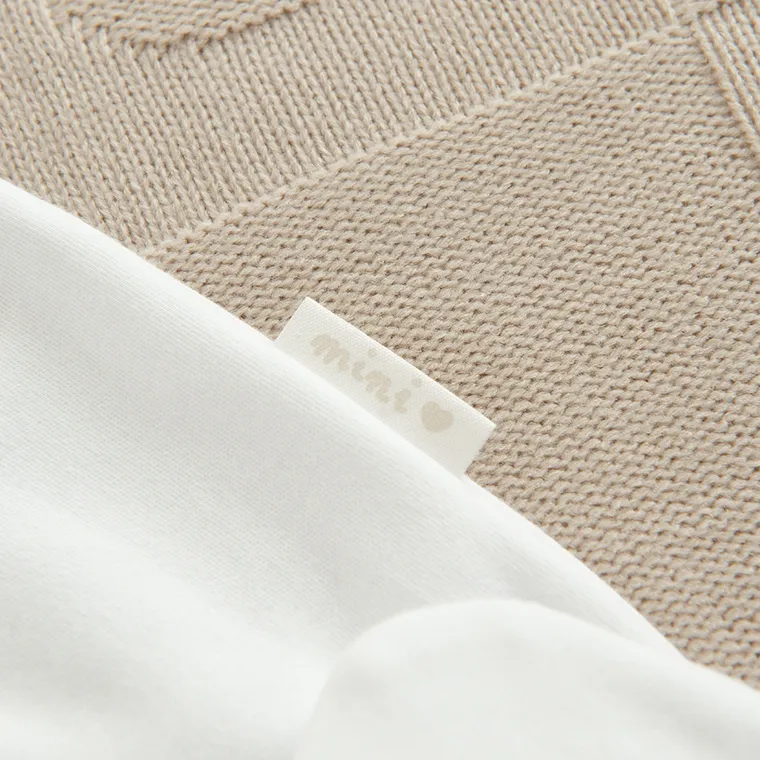 Cool Club, Pijama tip salopeta pentru bebelusi, bumbac organic, alb