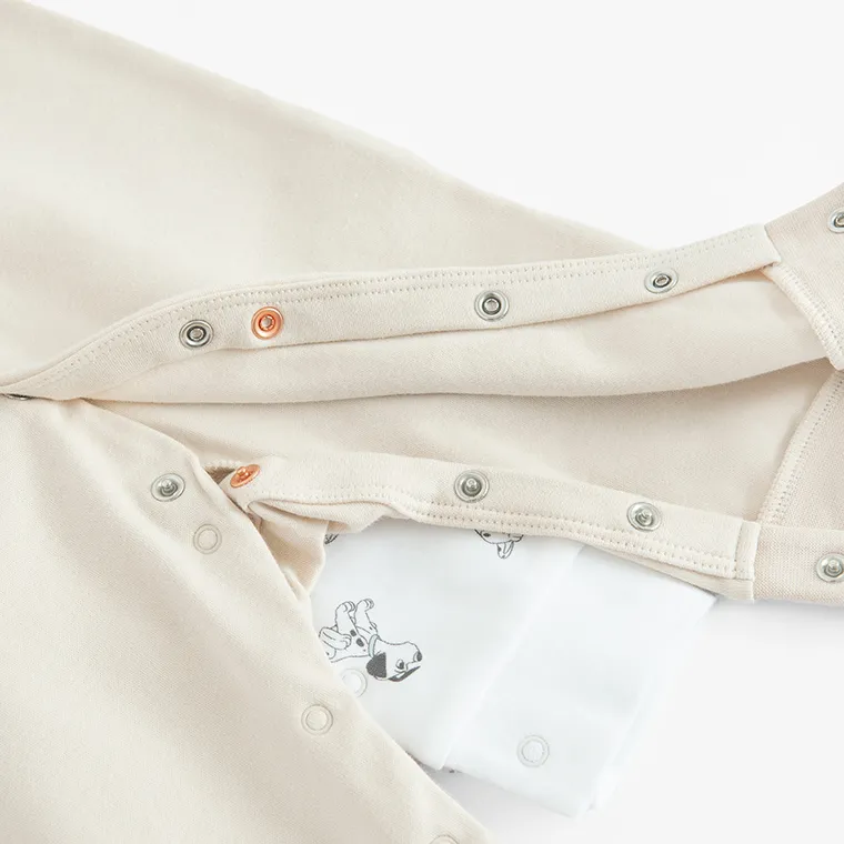 Cool Club, Pijama tip salopeta pentru bebelusi, mix, imprimeu 101 Dalmatieni, set, 2 buc.