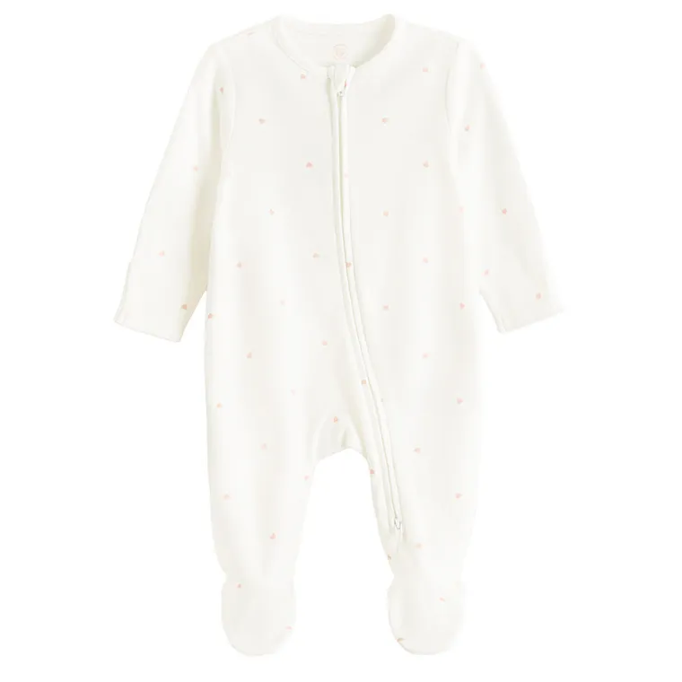 Cool Club, Pijama tip salopeta pentru fete, alb, set, 2 buc.
