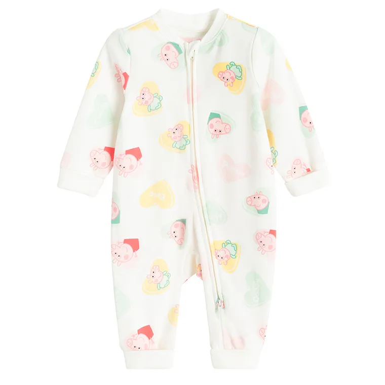 Cool Club, Pijama tip salopeta pentru fete, mix, imprimeu Peppa Pig, set, 2 buc.