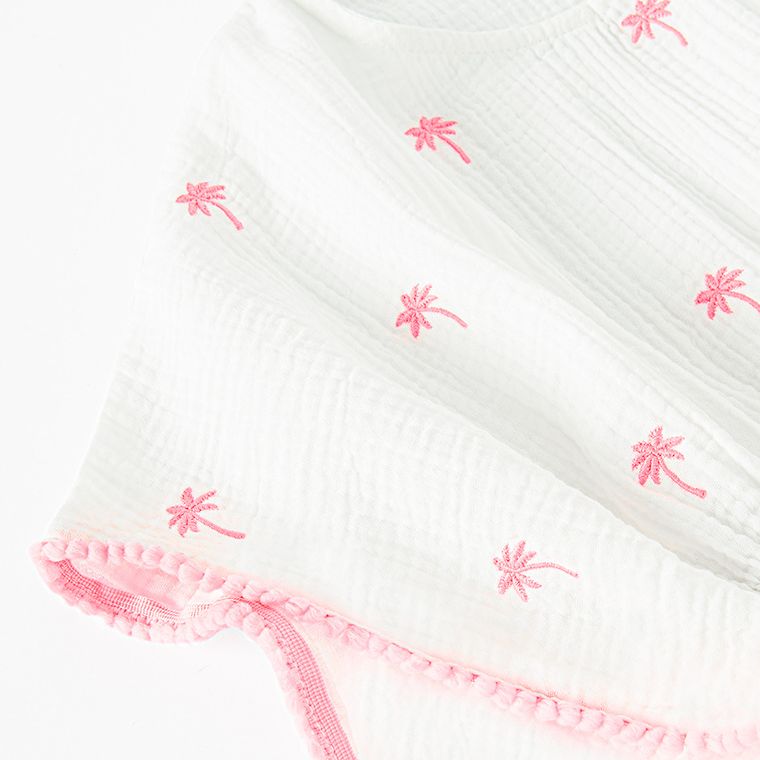 Cool Club, Poncho pentru fete, muselina, alb