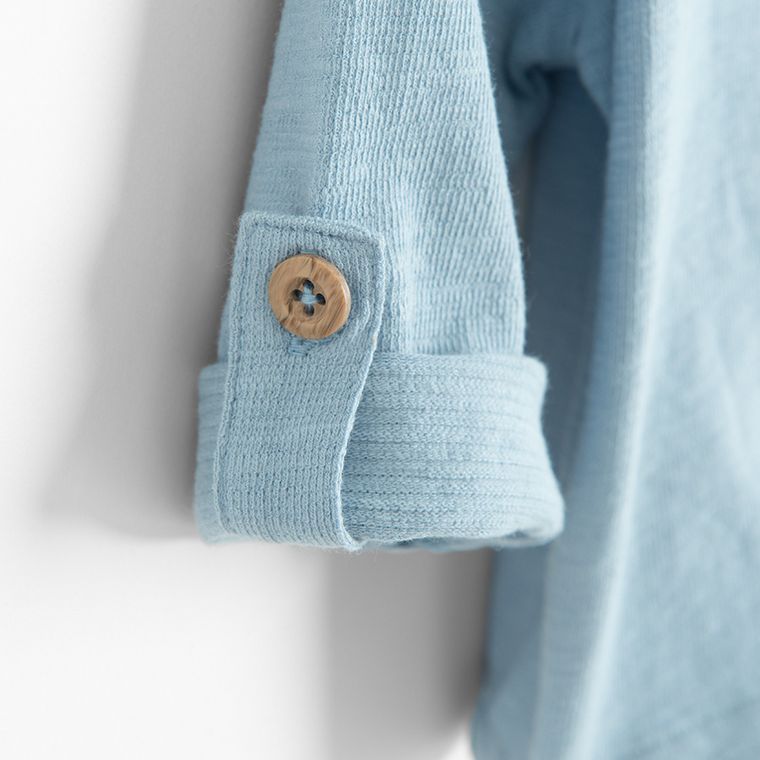 Cool Club, Pulover cu gluga pentru baieti, cu nasturi, albastru
