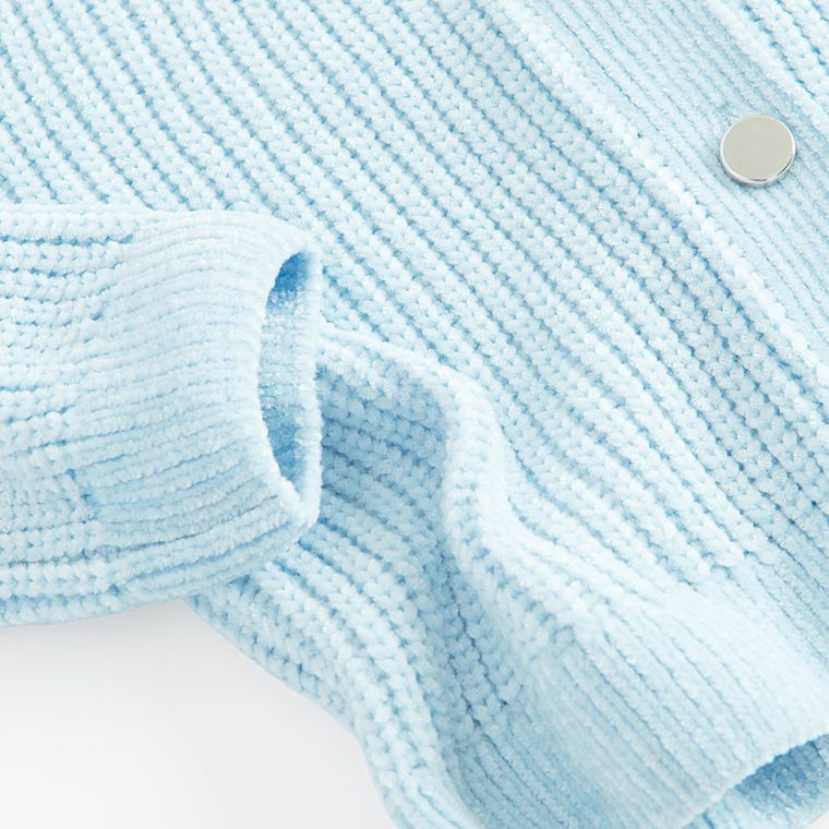 Cool Club, Pulover pentru fete, cu nasturi, albastru