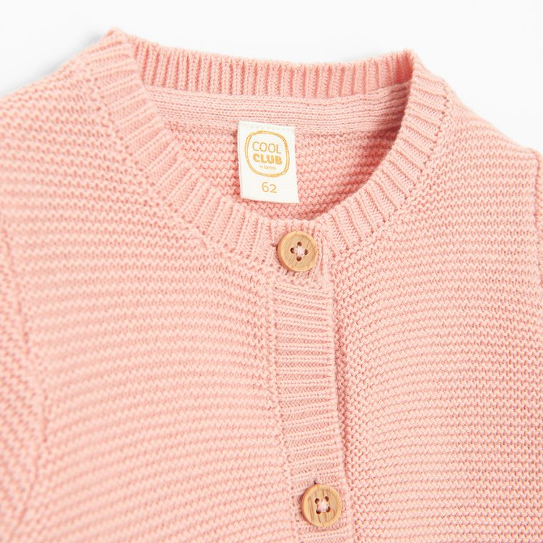 Cool Club, Pulover pentru fete, cu nasturi, roz