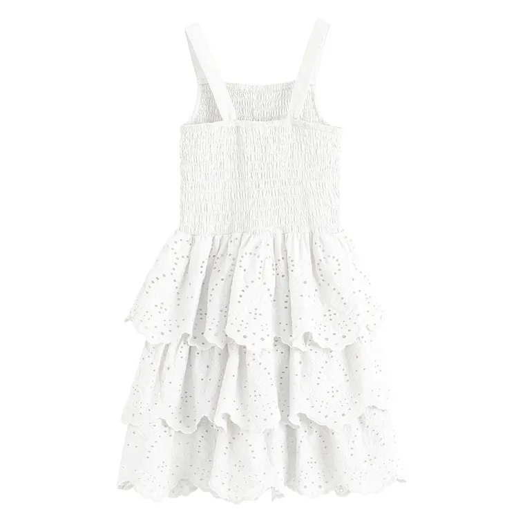 Cool Club, Rochie cu bretele pentru fete, alb