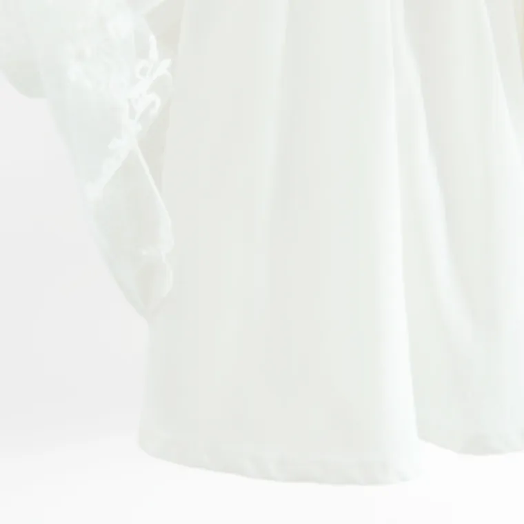 Cool Club, Rochie cu maneca lunga pentru fete, alb