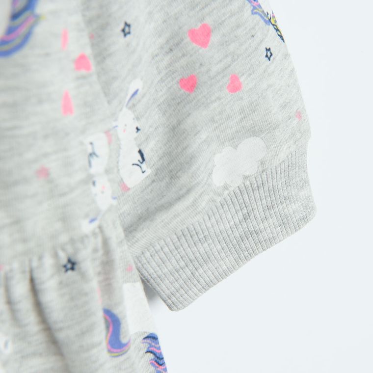 Cool Club, Rochie cu maneca lunga pentru fete, gri