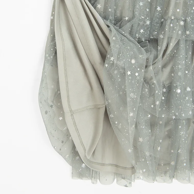 Cool Club, Rochie cu maneca lunga pentru fete, gri