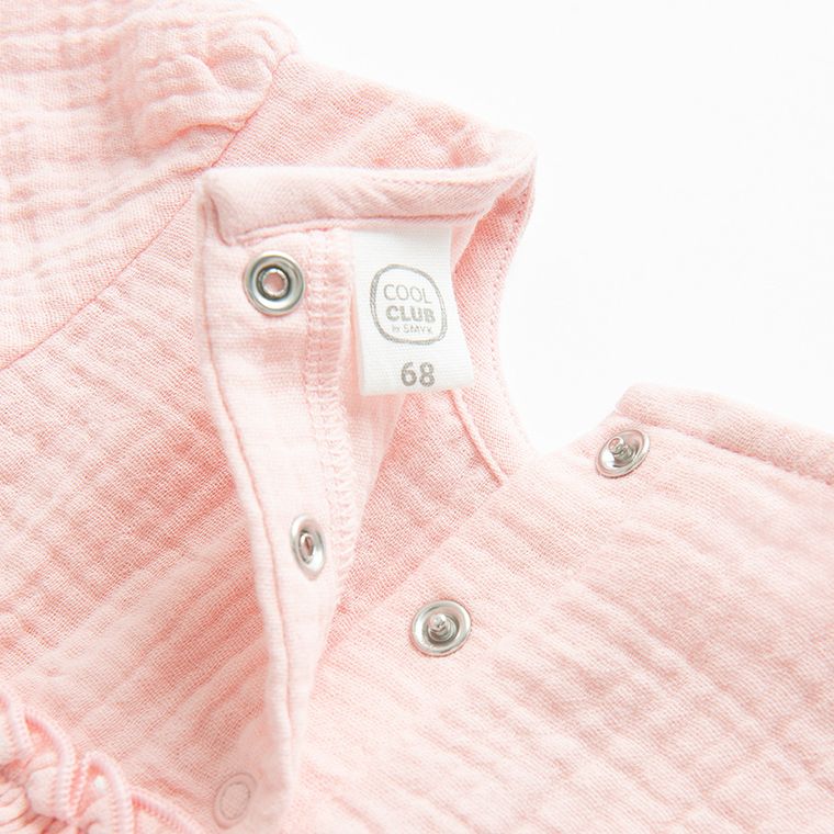 Cool Club, Rochie cu maneca lunga pentru fete, muselina, roz