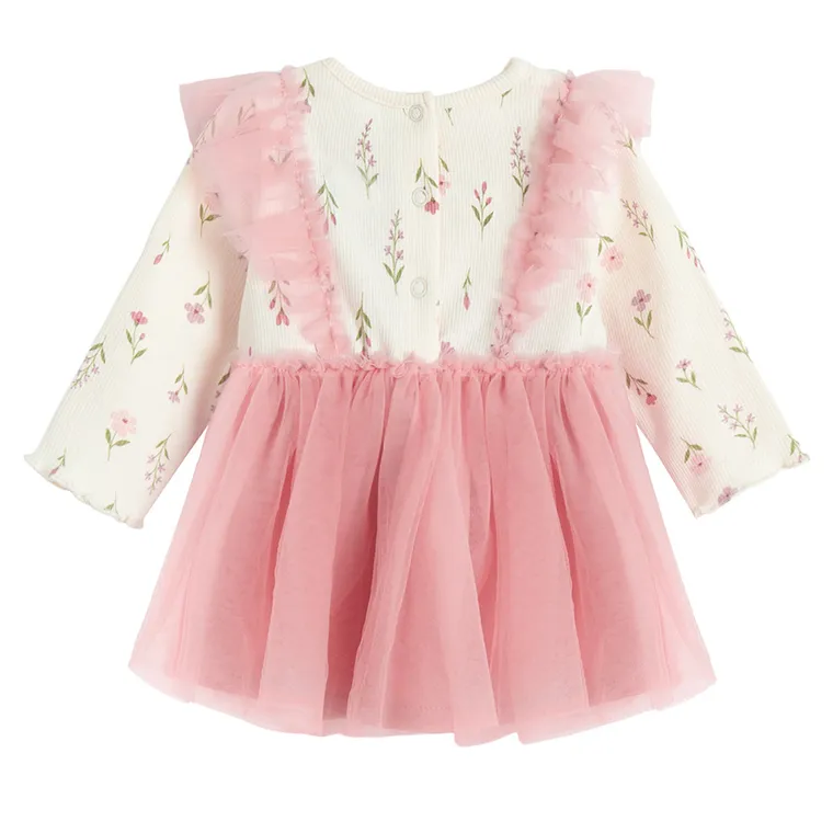 Cool Club, Rochie cu maneca lunga pentru fete, roz