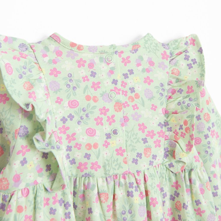 Cool Club, Rochie cu maneca lunga pentru fete, verde