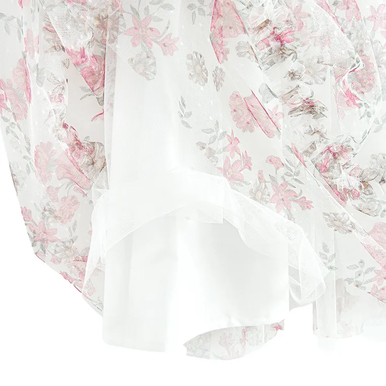 Cool Club, Rochie cu maneca scurta pentru fete, alb