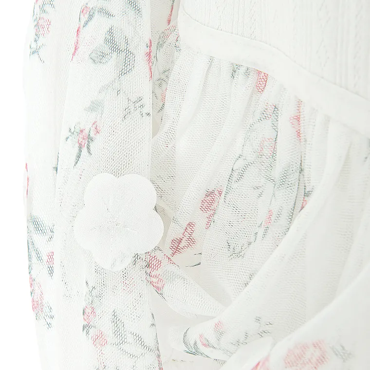 Cool Club, Rochie cu maneca scurta pentru fete, alb