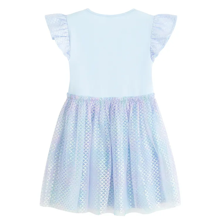 Cool Club, Rochie cu maneca scurta pentru fete, albastru