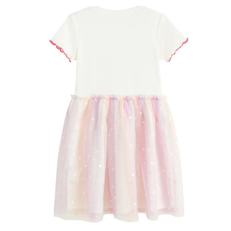 Cool Club, Rochie cu maneca scurta pentru fete, mix, imprimeu Lilo si Stitch