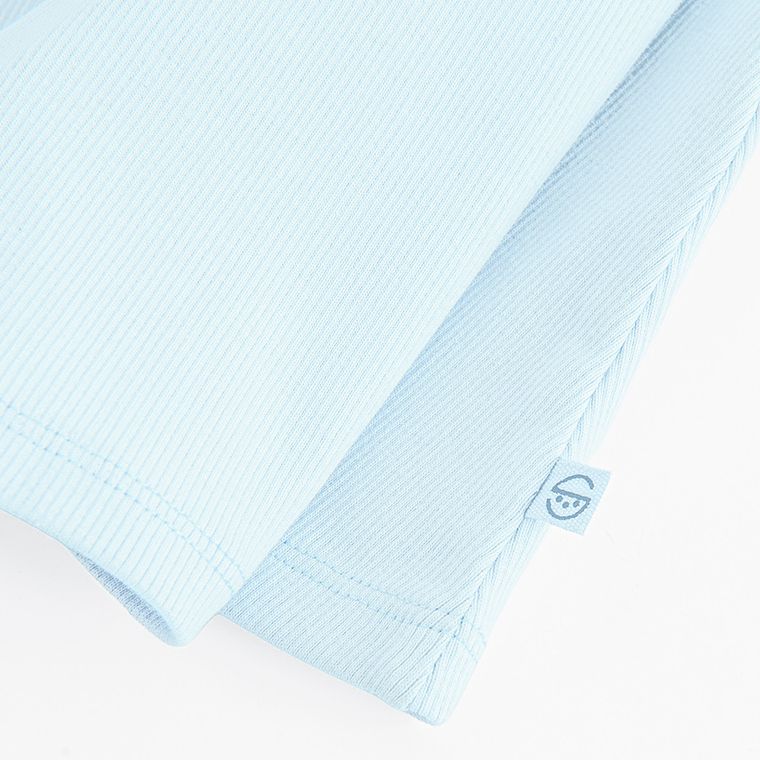 Cool Club, Rochie fara maneci pentru fete, din tricot striat, albastru