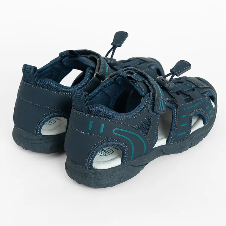 Cool Club, Sandale pentru baieti, albastru, brant din piele